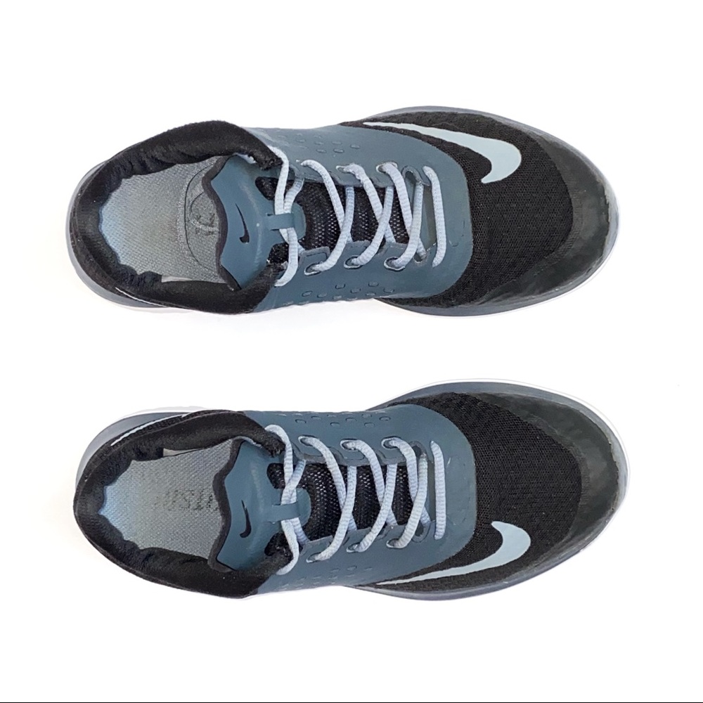 Nike gray black mesh area FS lite run 2 lace up athletic shoes - Picture 4 of 9